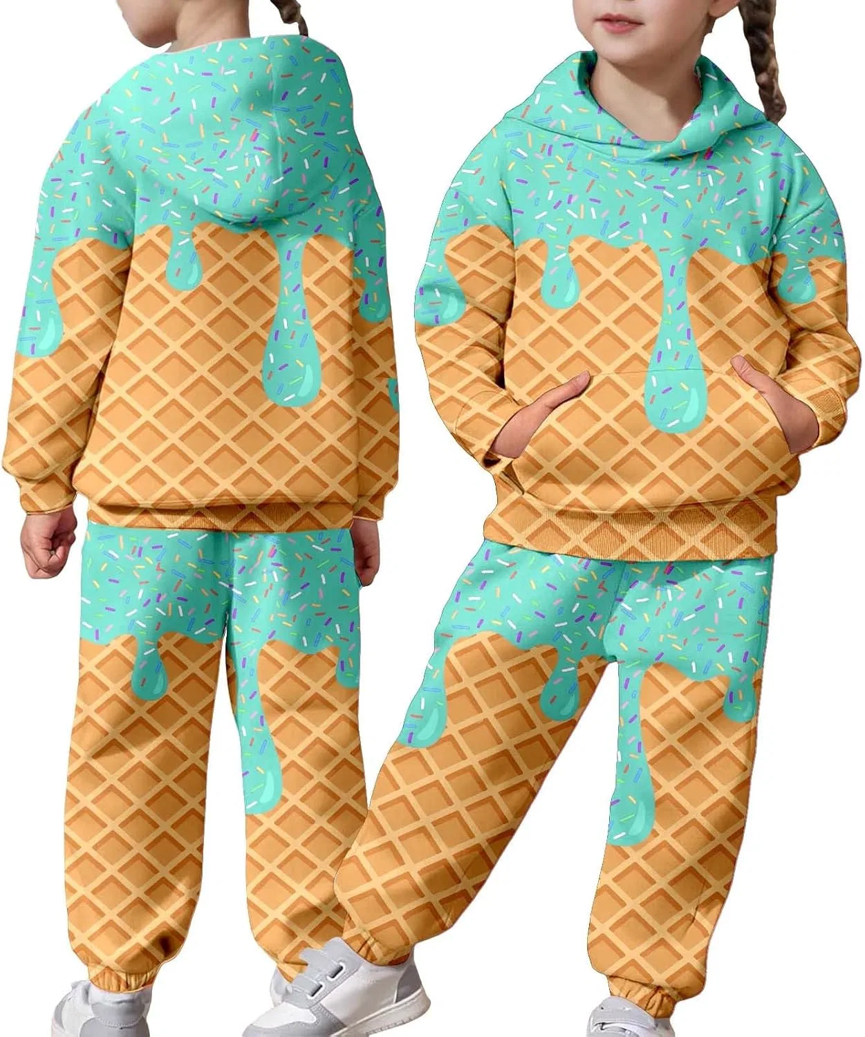 Детский спортивный костюм Ice Cream, бренд Generic, цвет 13-green — фото 3