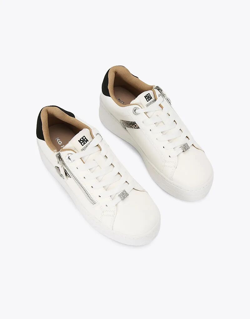 Кроссовки KG Kurt Geiger Lottie со шнуровкой белого цвета — фото 2