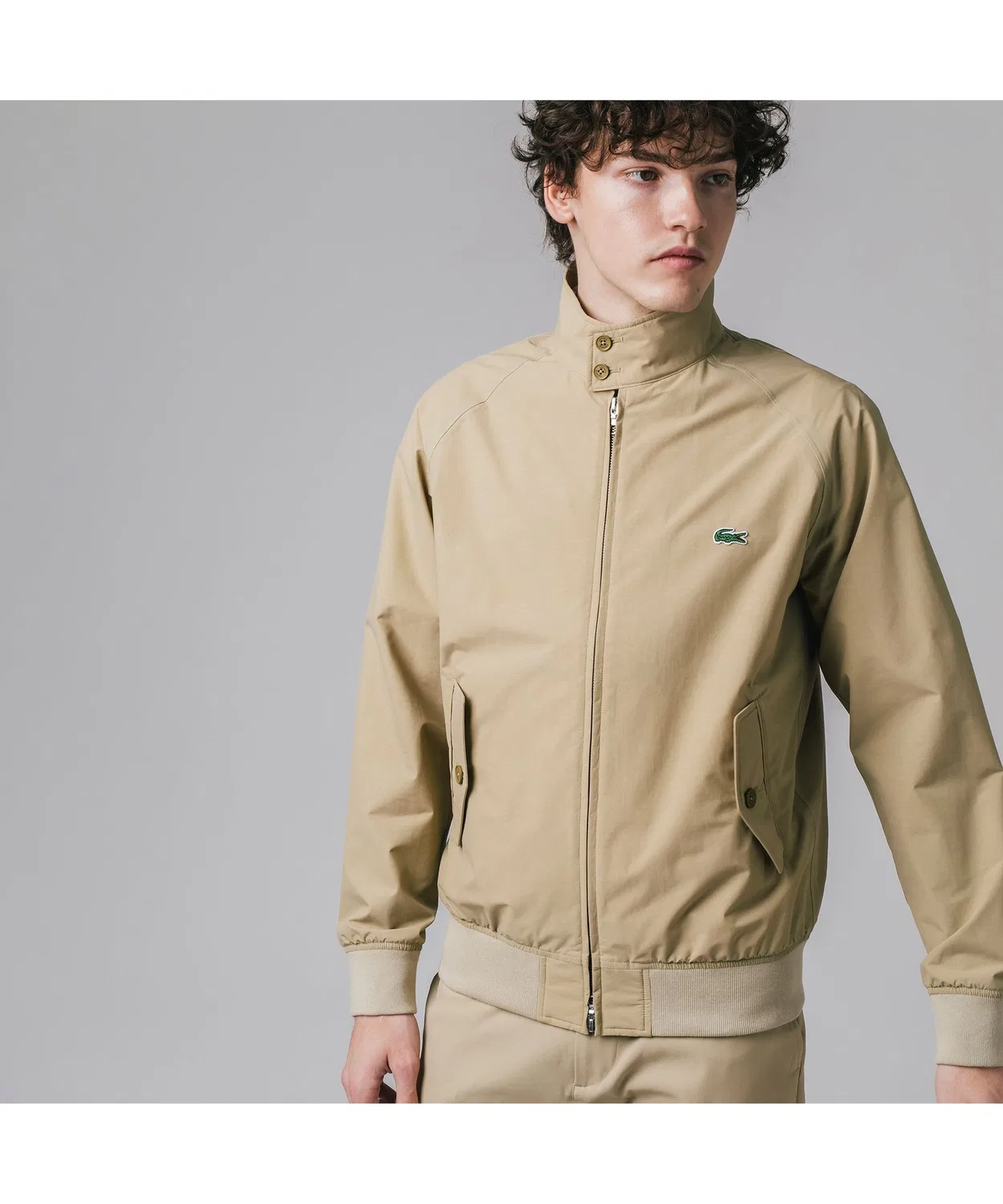 Куртка Lacoste Swing Top 2.5 Layer Stand Zip бежевая
