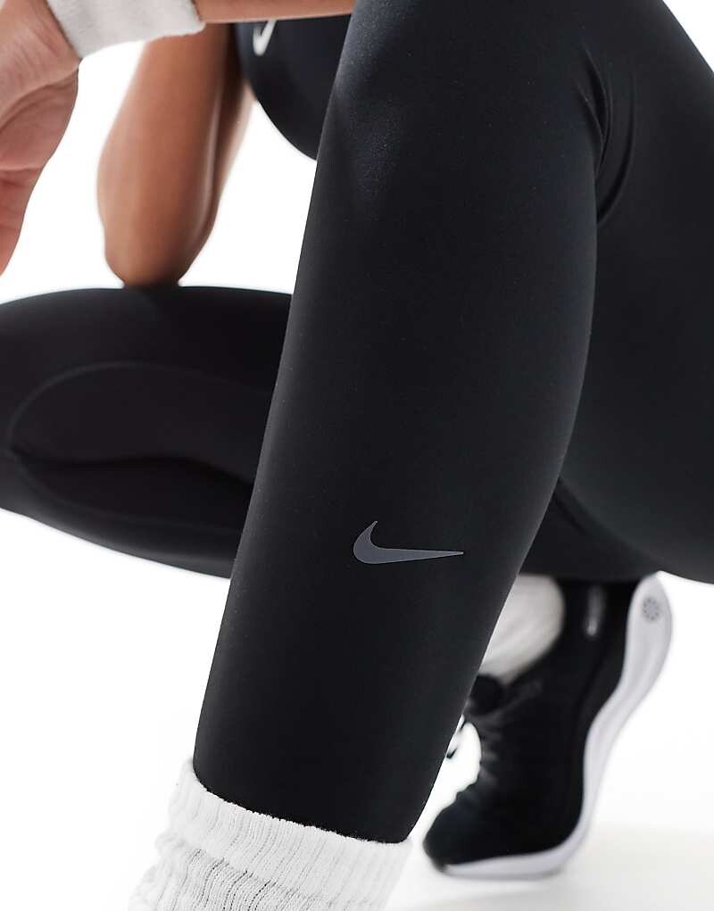 Черные леггинсы с высокой посадкой Nike One Dri-FIT — фото 3