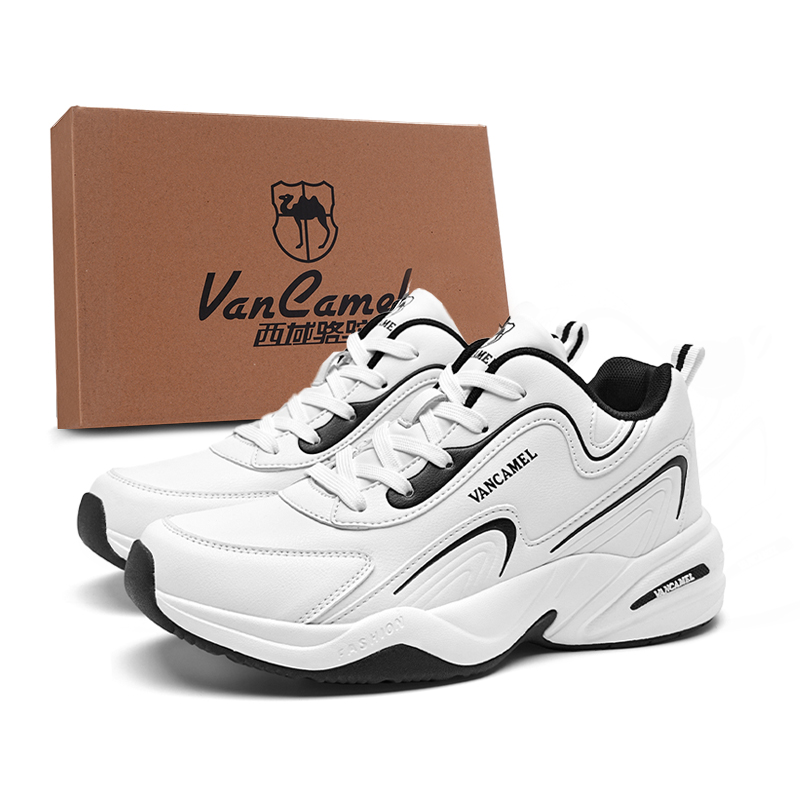 

VanCamel Высокие противоскользящие износостойкие легкие низкие уличные ботинки унисекс белый, цвет White-Box
