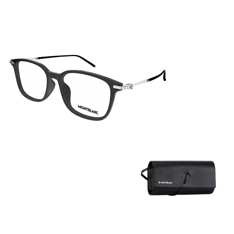 

MONTBLANC Титановая оправа для очков квадратной формы унисекс черная, Black
