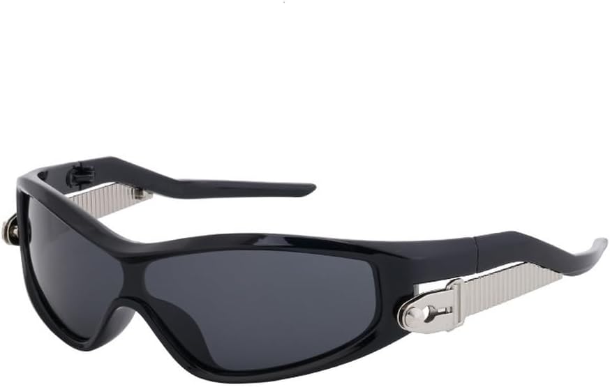 

Спортивные поляризованные солнцезащитные очки для женщин, модные панк-очки, солнцезащитные очки для мужчин, защитные очки с линзами, солнцезащитные очки-абажуры HYYZZC, C1black