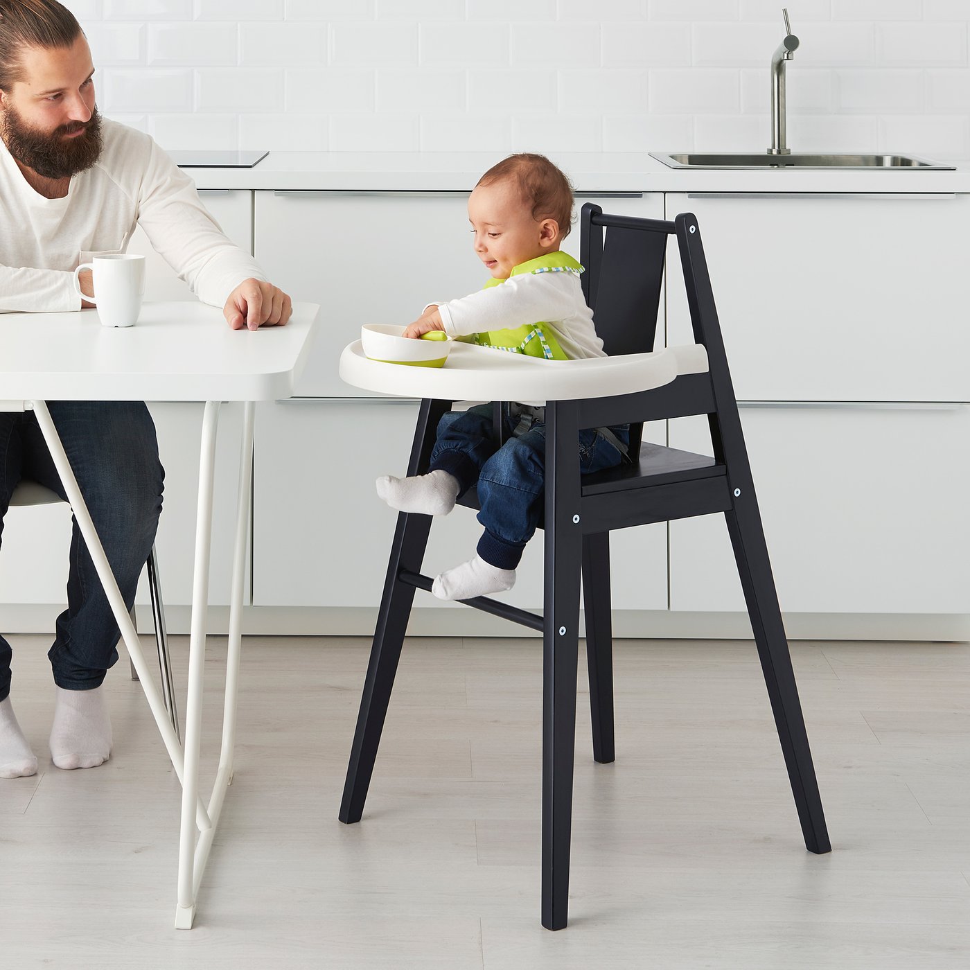 Детский стульчик для кормления с подносом, черный IKEA Blåmes — фото 2