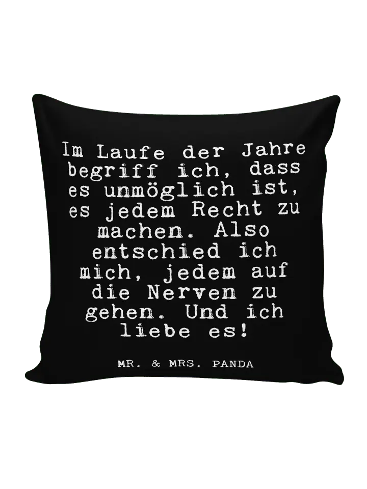 

Подушка Mr & Mrs Panda 40x40 Im Laufe der Jahre, черный