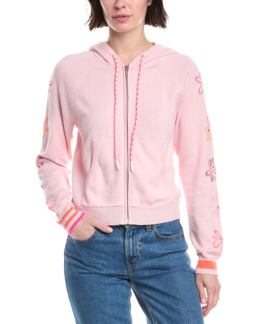 

Худи WISPR из шелковой смеси с цветочной вышивкой, розовый