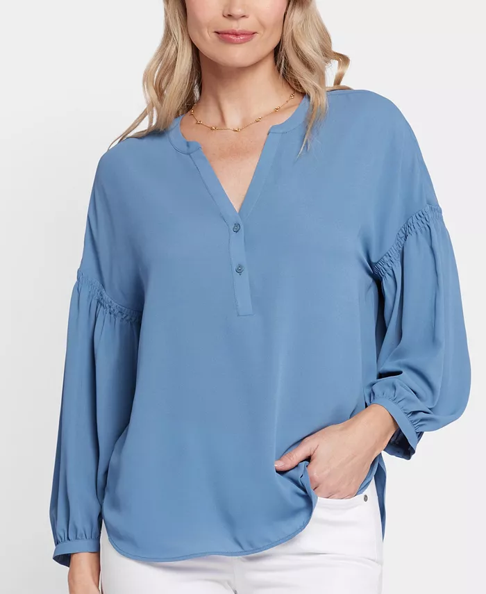 

Paulina Peasant Top NYDJ, синий