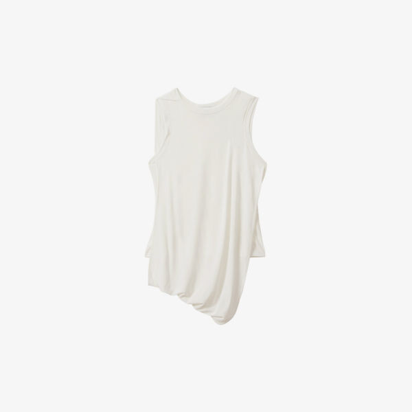 

Топ из ткани Elva с драпировкой Reiss, белый