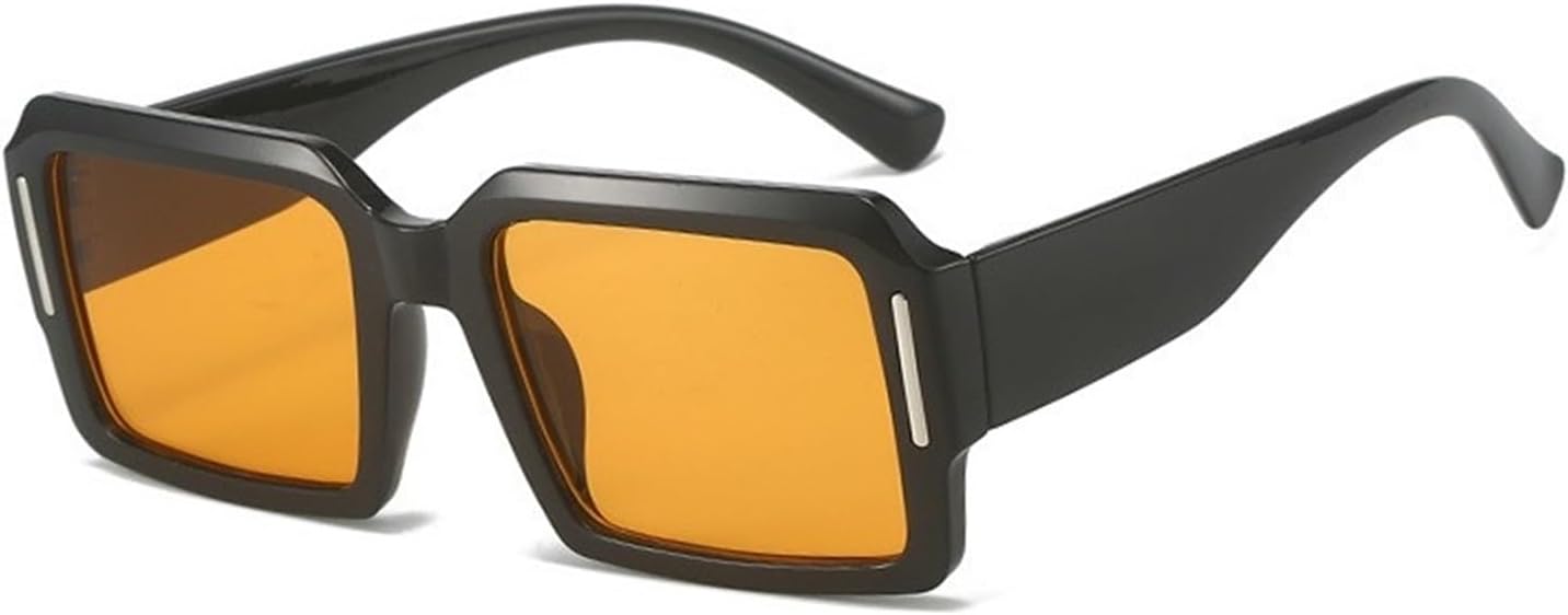 

Мужские солнцезащитные очки в квадратной оправе для активного отдыха и вечеринок, спортивные очки для вождения, женские декоративные солнцезащитные очки Generic, Yellow