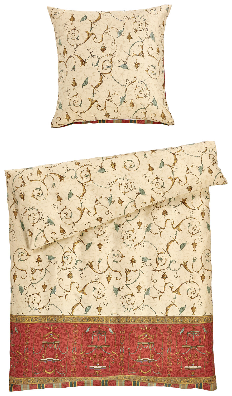 

Двустороннее Постельное белье oplontis v8 makosatin Bassetti, красный