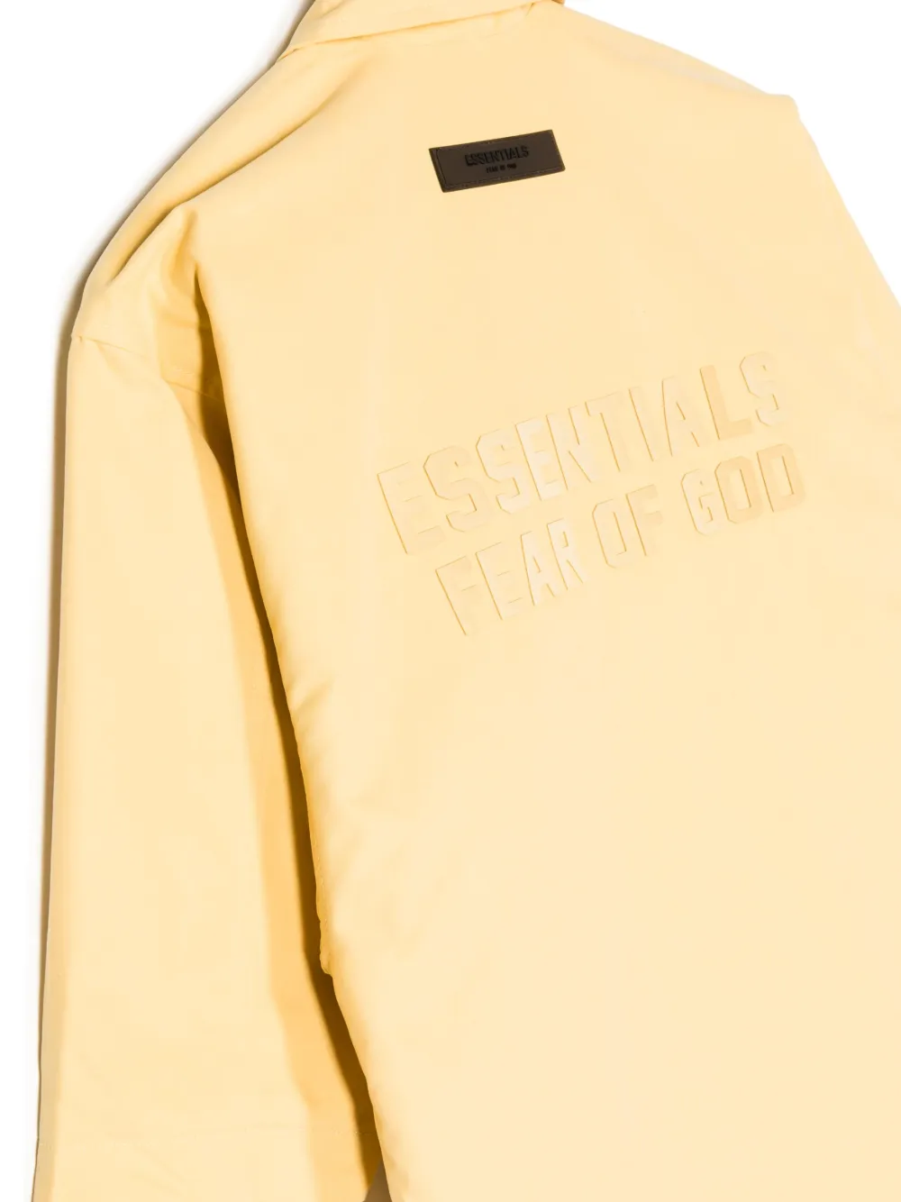 Куртка-рубашка на пуговицах с тисненым логотипом FEAR OF GOD ESSENTIALS KIDS, желтый — фото 3