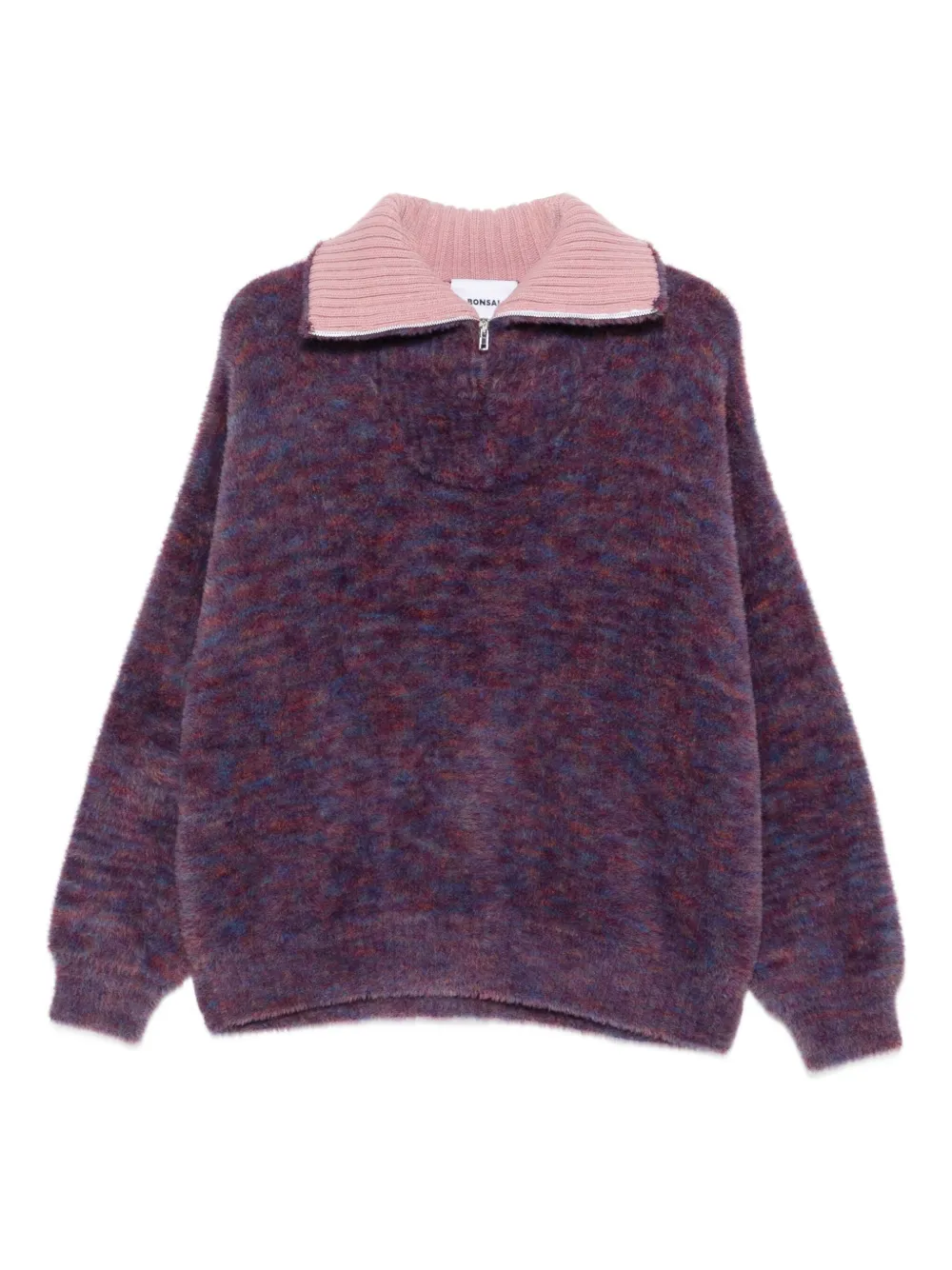 

Свитер с воротником на молнии Bonsai, фиолетовый