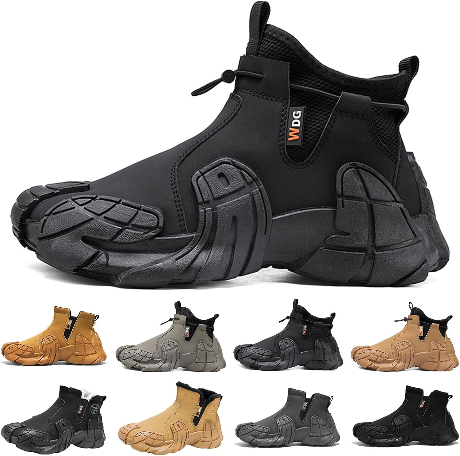 

Мужские высокие кроссовки для походов, повседневные кроссовки с нескользящей подошвой, походные туфли, зимние ботинки Gezolligheid, черный