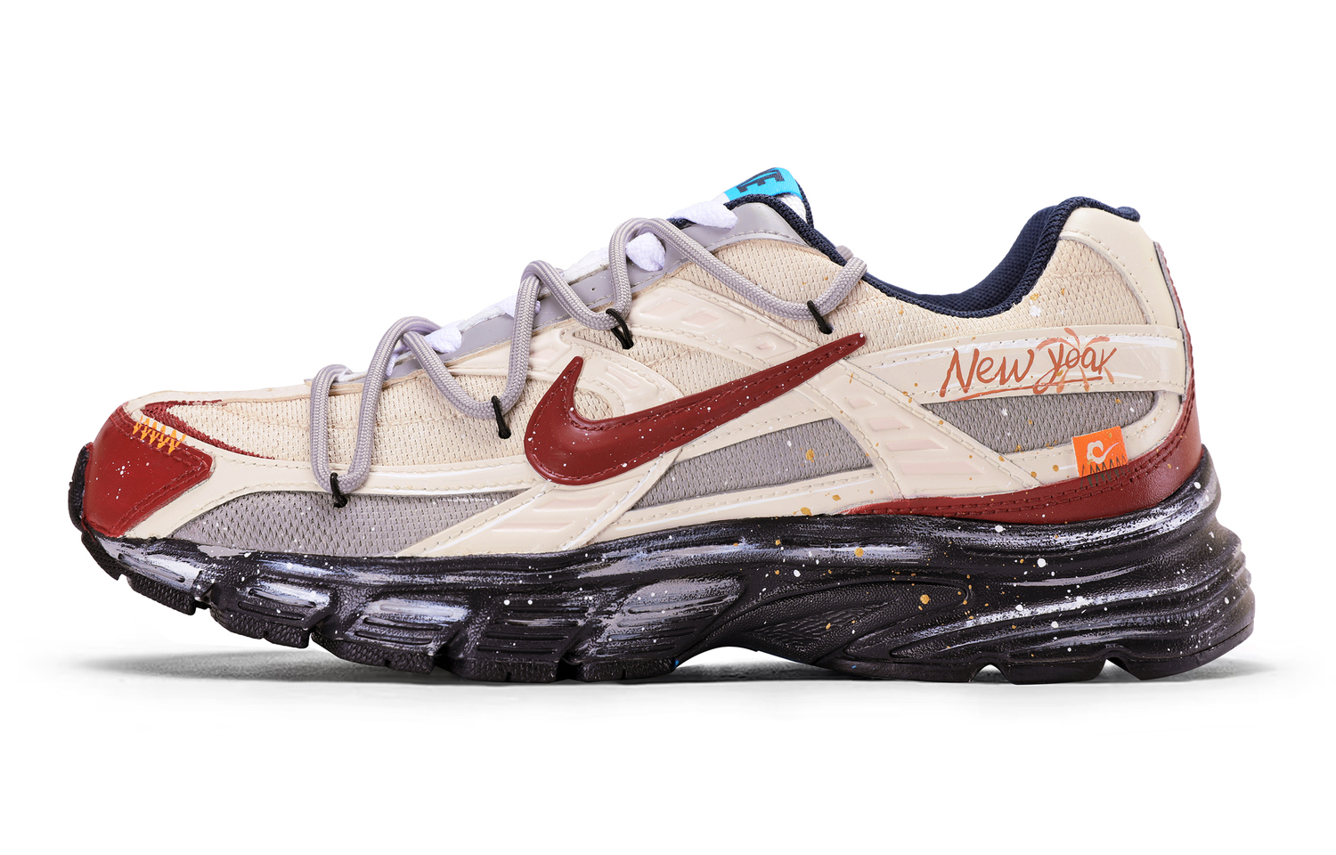 

Nike Initiator Abrasion Resistant Slip Resistant Low top Casual Running Shoes мужские бежево-красные