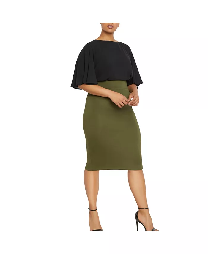 

Женская неопреновая юбка-карандаш ELOQUII, зеленый