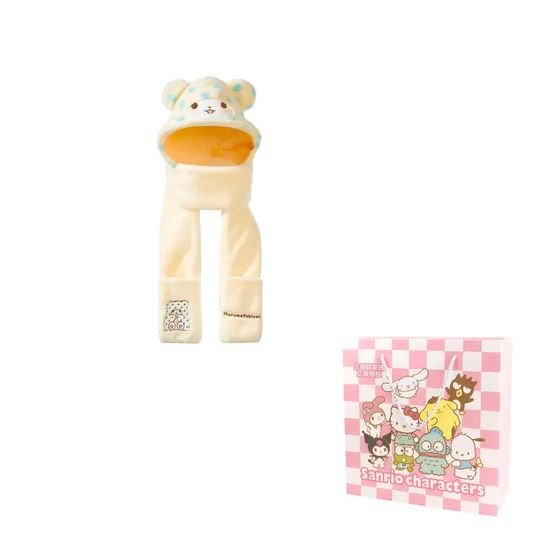 

Унисекс полиэстеровая толстовка с капюшоном и плюшевая шапка Sanrio