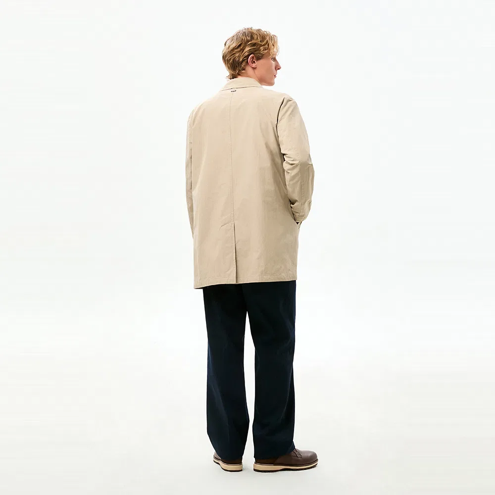 Мужское полупальто Car Coat бежевого цвета от Tommy Hilfiger — фото 3