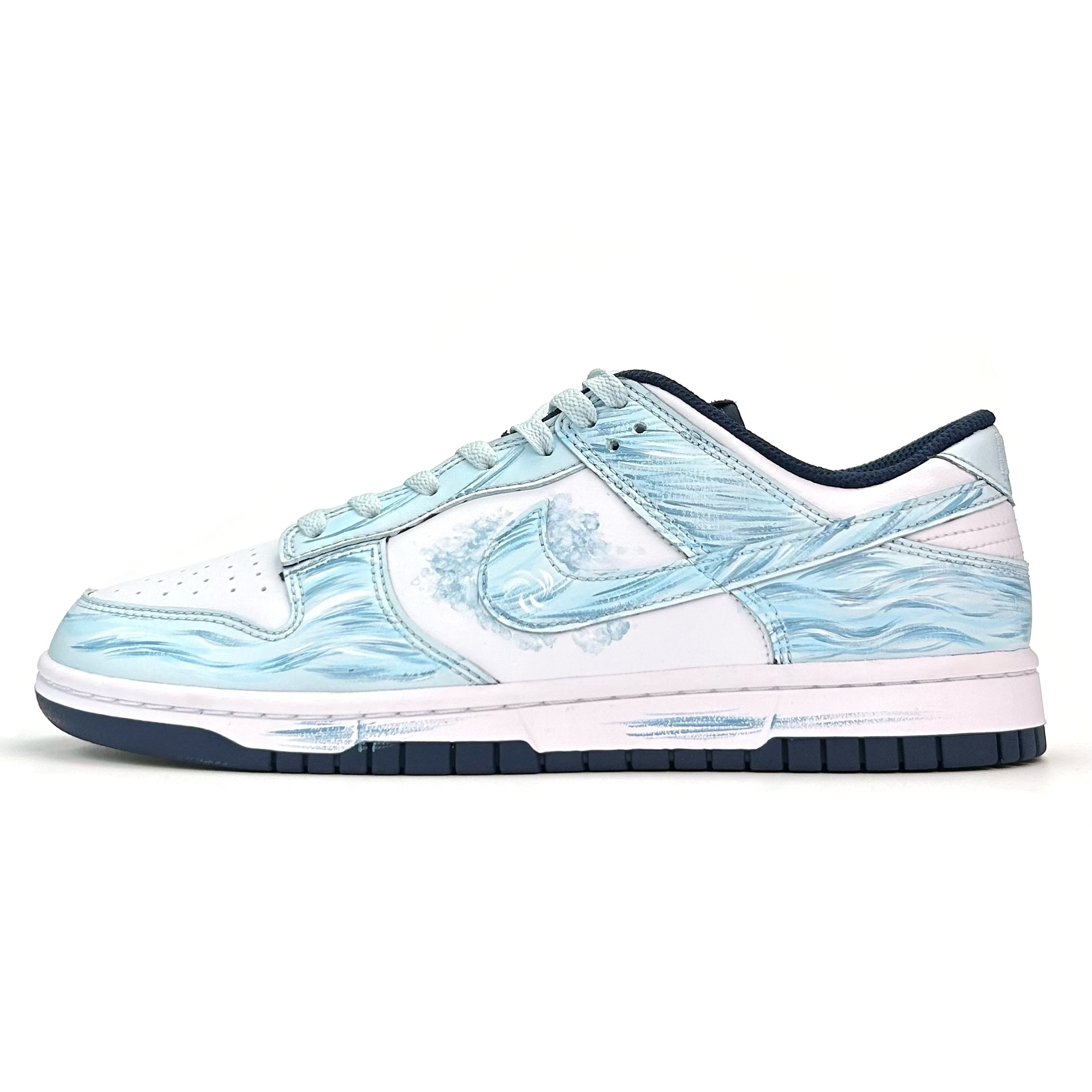 

Nike Кроссовки для скейтбординга Dunk Moisture, Green Waves, кожаные, термостойкие, износостойкие, с противоскользящим покрытием, низкие, унисекс, бирюзовые