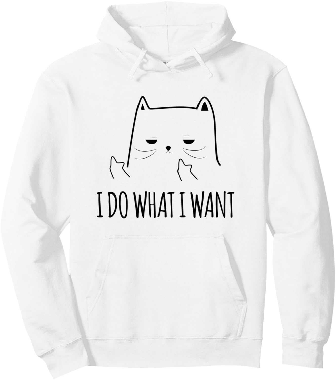 

Забавная толстовка с юмористическим мемом про кота для взрослых Что я хочу Funny Cat Tees Tc., белый