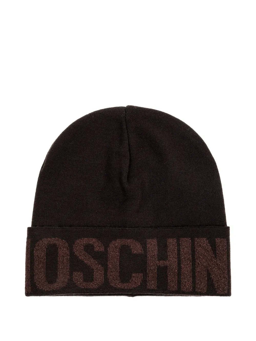 

Шапка бини с логотипом Moschino, коричневый