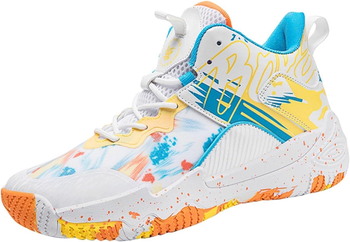 

Унисекс модные баскетбольные кроссовки, легкие, дышащие, с антискользящей подошвой, стильные кроссовки в стиле Color Block для прогулок Generic, оранжевый