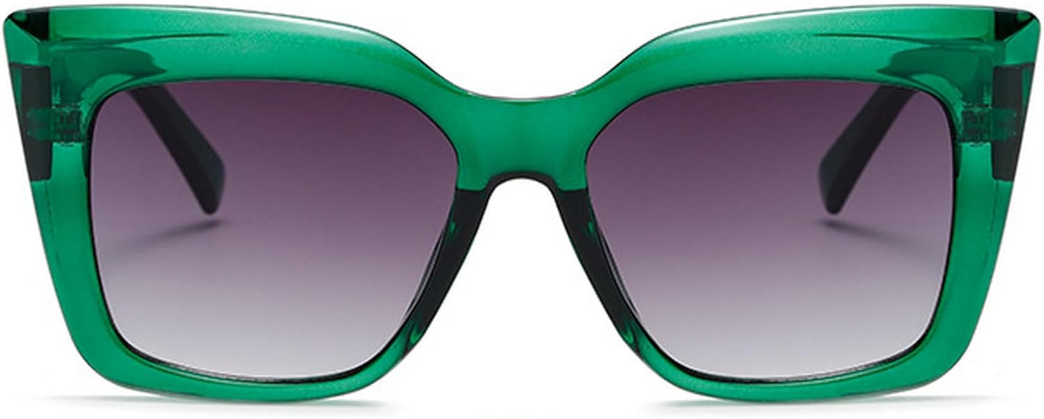 

Квадратные солнцезащитные очки «кошачий глаз» большого размера, модные женские очки, трендовые мужские солнцезащитные очки с градиентным покрытием, очки с защитой от УФ-излучения UV400, защитные очки mincl, Green