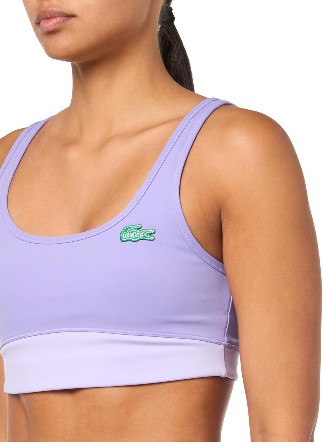 Бюстгальтер спортивный Lacoste x Bandier All Motion Colorblock, лиловый — фото 3