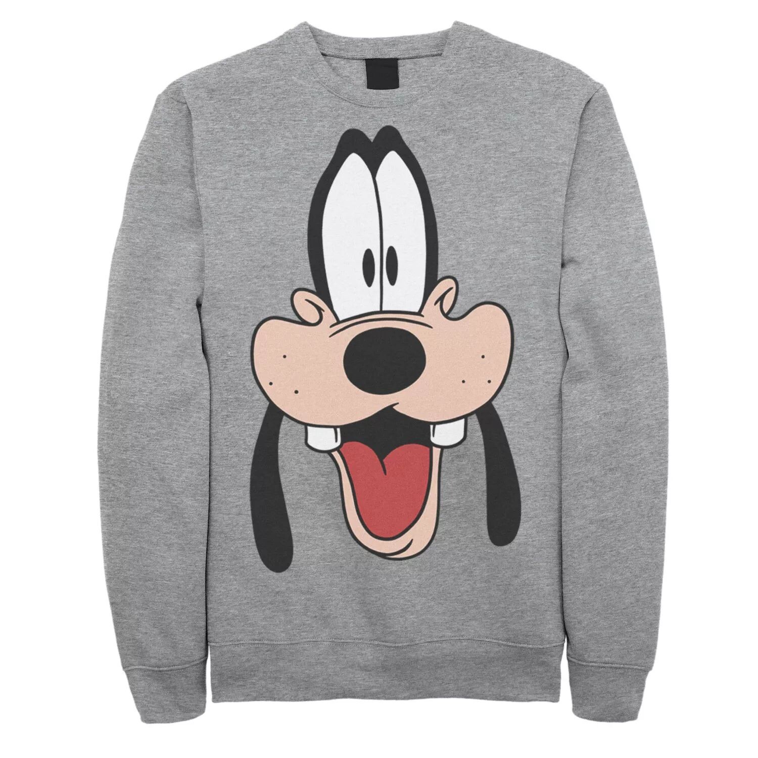 

Мужской свитшот с большим лицом Disney A Goofy Movie Goofy Licensed Character