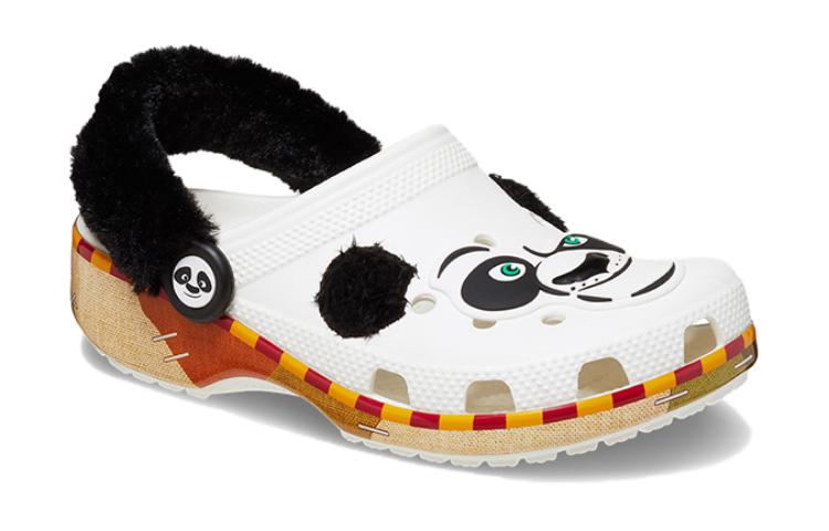 Кунг-фу Панда X Classic Clog Kids 'Po' Crocs, черный белый — фото 3