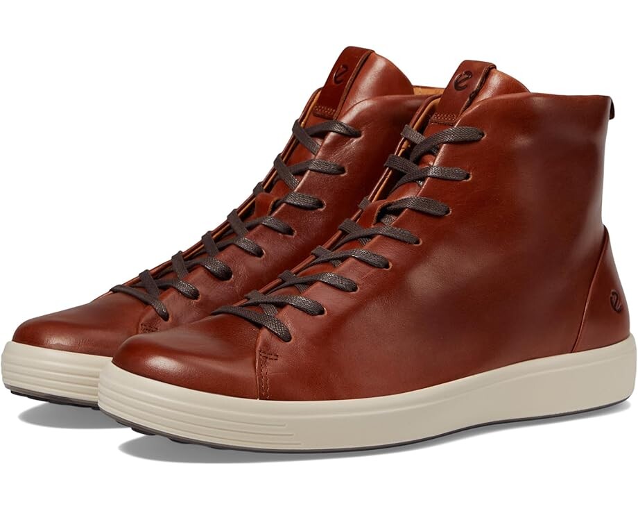 

Кроссовки ECCO Soft 7 Premier High-Top Sneakers, цвет Cognac