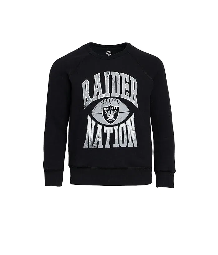 Худи NFL Las Vegas Raiders Hot Route Raglan Junk Food Clothing Kids, True Black