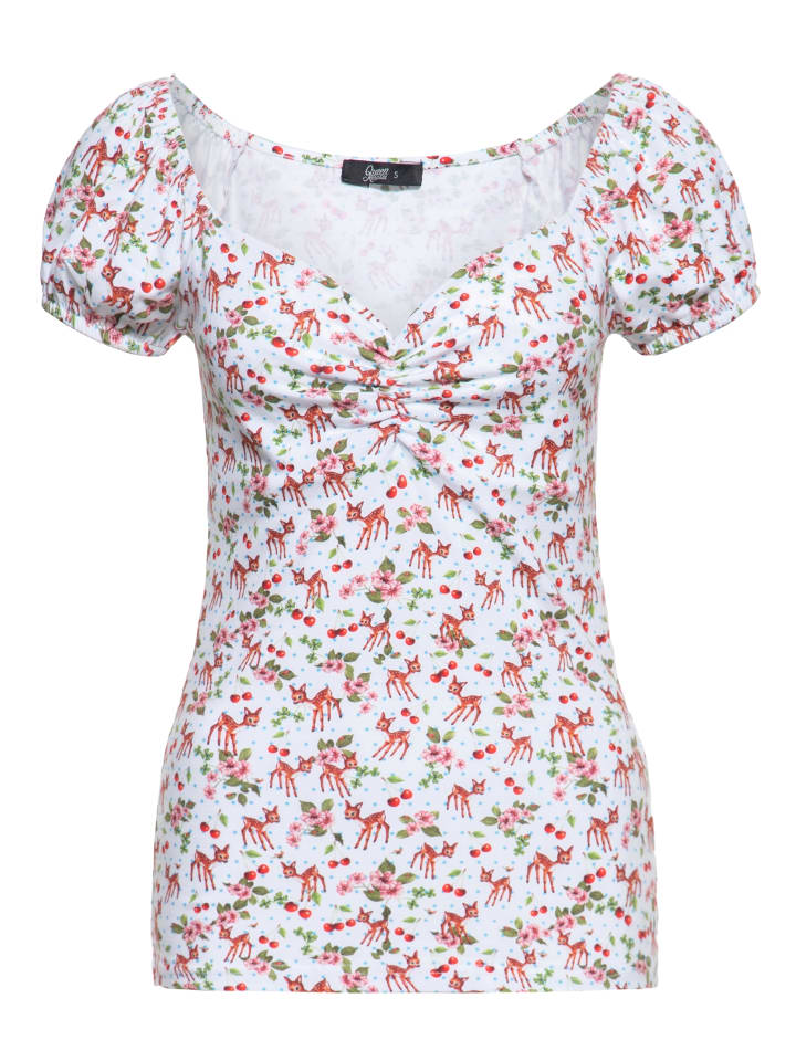 

Футболка Queen Kerosin с изображением оленя в оттенке бежевый Queen Kerosin