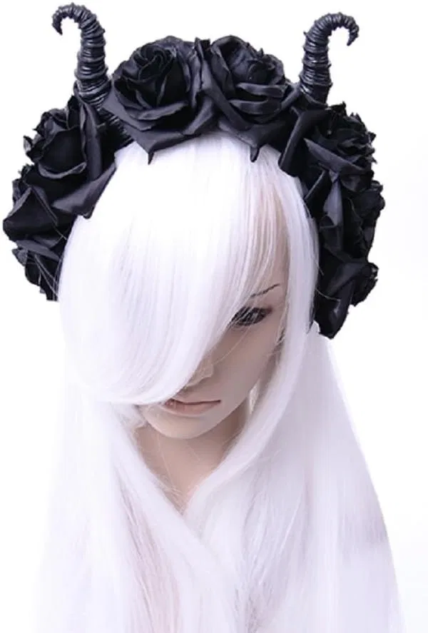 Готический ободок для волос Restyle Gothic Flower Garland Nu Goth, черный Restyle — фото 2