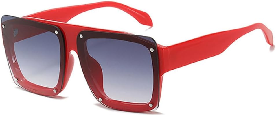 

Модные солнцезащитные очки 2027 года для женщин: градиентные солнцезащитные очки с защитой от УФ-излучения UV400, винтажные, мужские, с заклепками, в стиле панк MTZJH, Red Gray Gradient