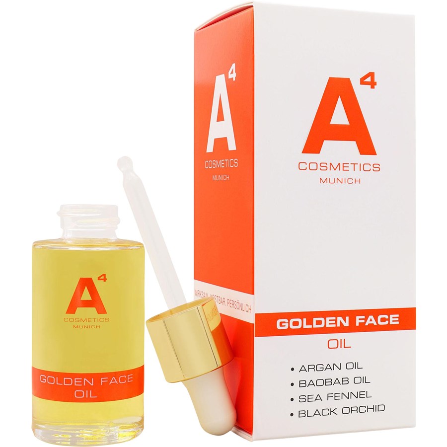 Масло для лица golden face oil A4 Cosmetics, объем 30 мл — фото 3