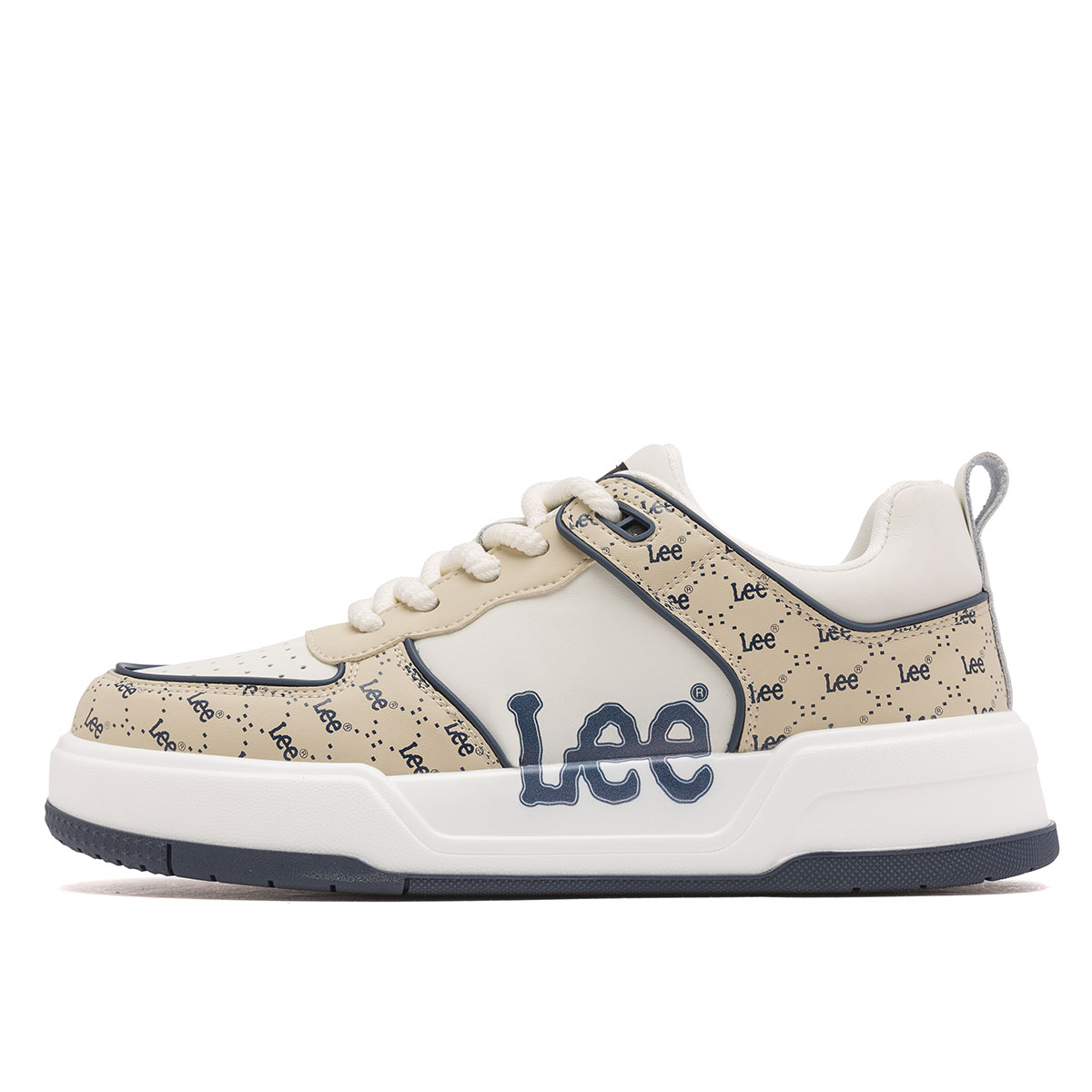 

Высокие устойчивые к истиранию противоскользящие скейтерские кеды Unisex Lee, бежевый