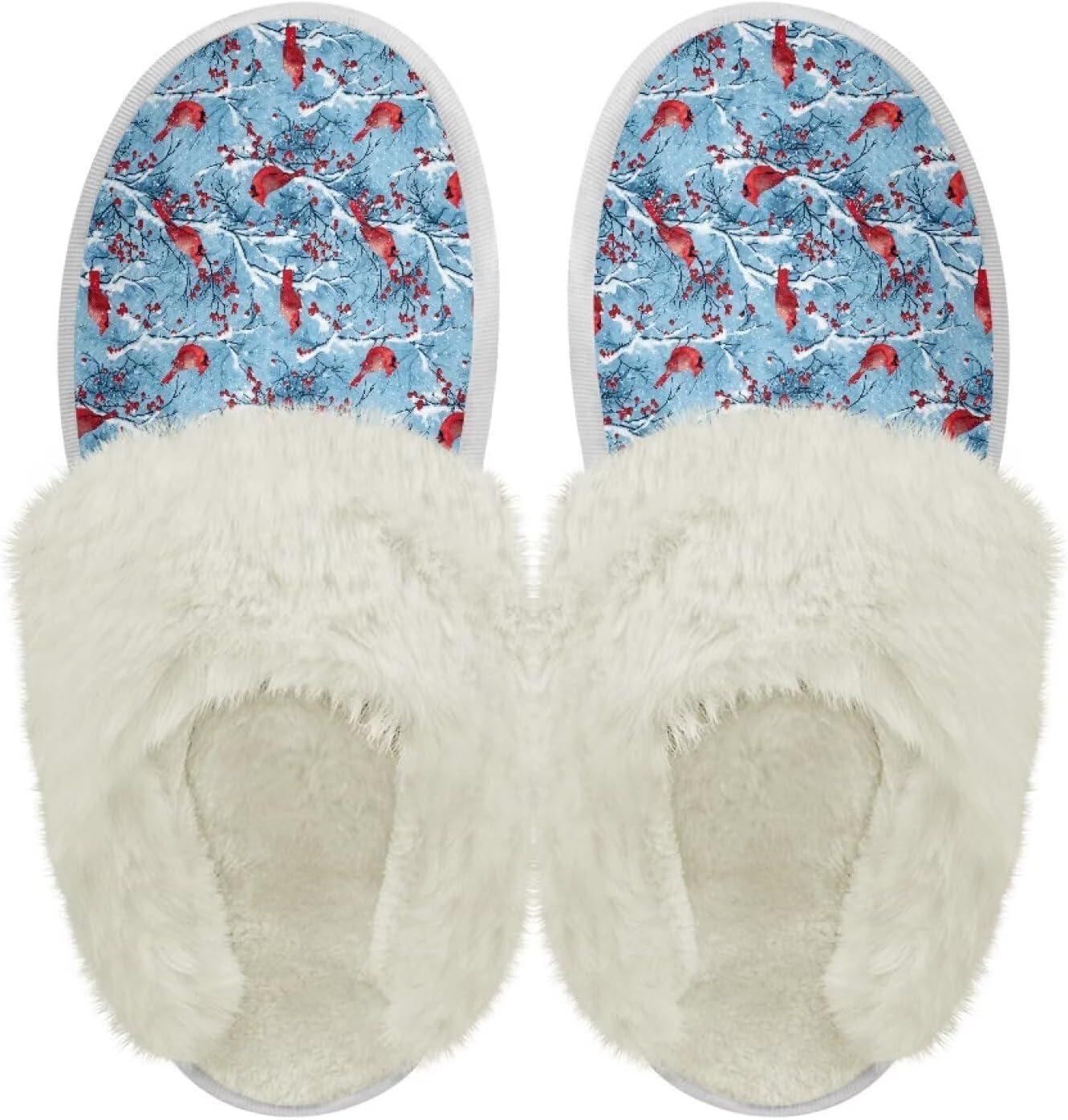 

Хлопковые тапочки PJHEQOXE с пушистыми краями, домашние тапочки для дома и улицы, хлопковые тапочки унисекс, Cardinal