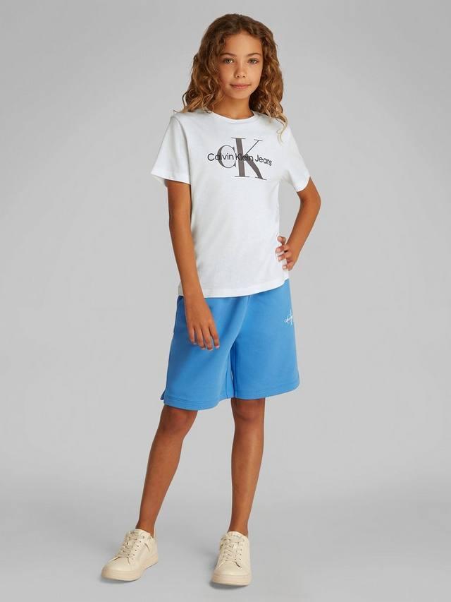 

Детская футболка с монограммой Calvin Klein, White