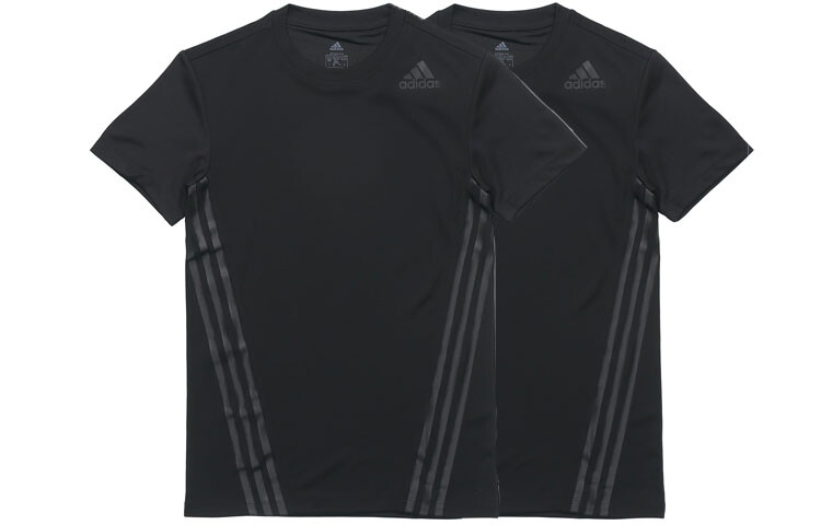 

Футболка мужская комплект из 2 шт., черная Adidas, черный