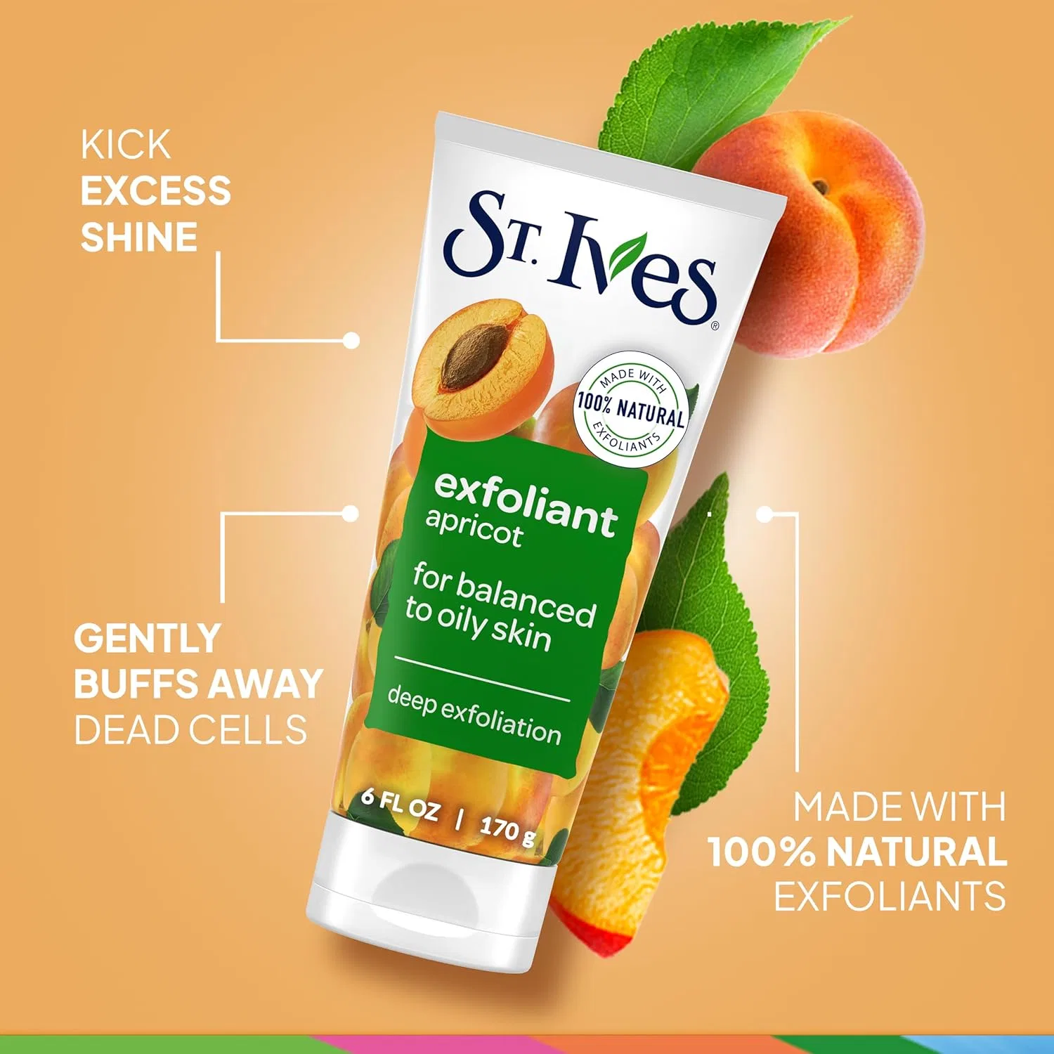 Глубокоочищающий скраб для лица «Fresh Skin Apricot» от St. Ives St. Ives — фото 4