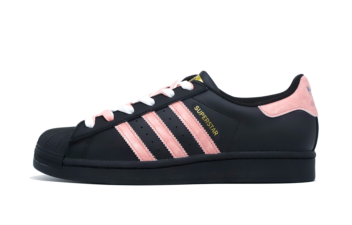 

Кроссовки adidas originals Superstar Skateboarding Shoes Unisex Low-top Black/gold, черный/розовый