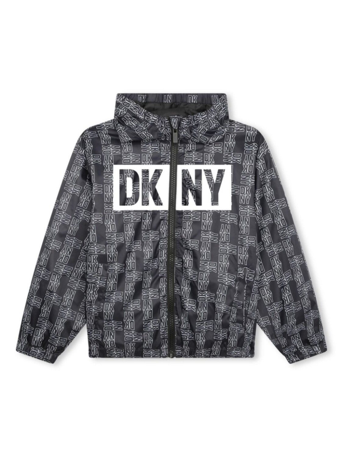 

DKNY куртка с капюшоном и логотипом, черный