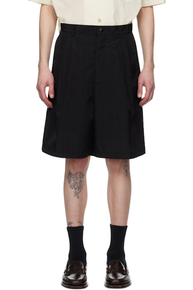 

Черные плиссированные шорты Solid Homme