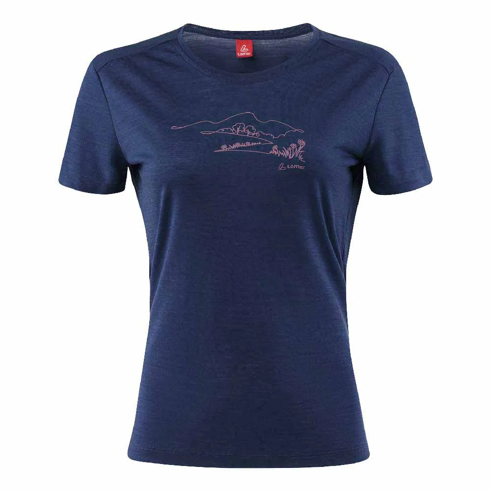 

Футболка с коротким рукавом Loeffler Country Merino-Tencel, синий