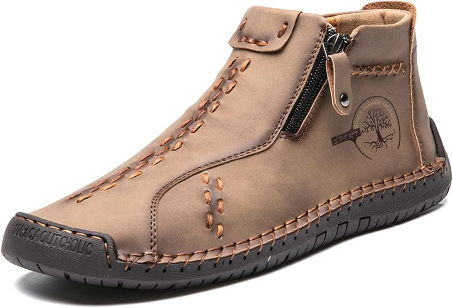 Мокасины кожаные Khaki VOCECO