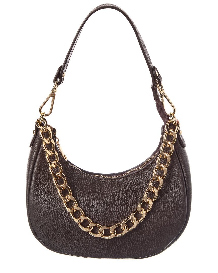 

Сумка на плечо Persaman New York Rosalie с цепочкой и кожаным ремешком, коричневый