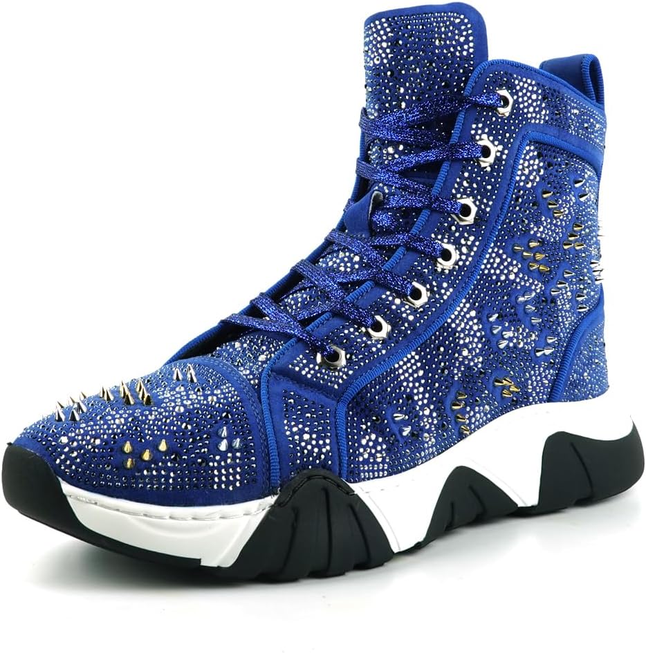 

Кеды Fiesso от Aurelio Garcia FI-2412 с высокими шипами из страз Fiesso By Aurelio Garcia, синий