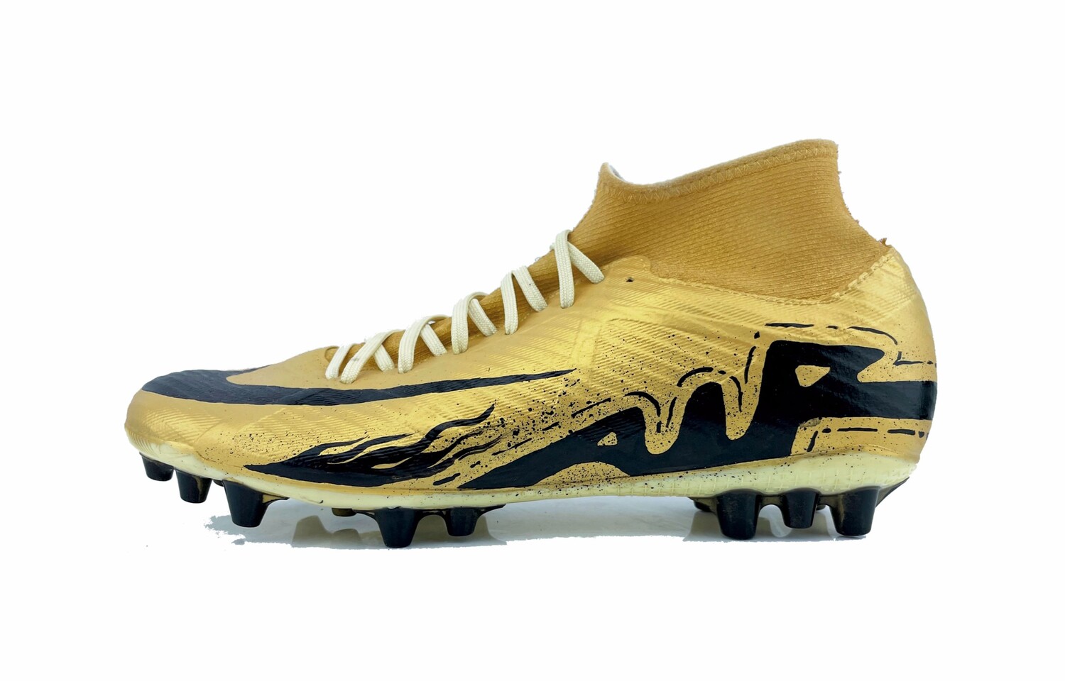 

Футбольные бутсы Mercurial Superfly 9 мужские высокие черные/золотые Nike