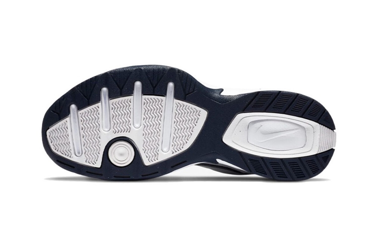 Массивные кроссовки Nike Air Monarch 4 унисекс, Blue/ White/ And Black — фото 2