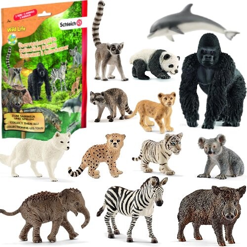 

Schleich Wild Animals Сюрпризы 3 В 1 Фигурки Ручной Раскраски